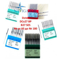 Промышленные швейные иглы Dotec DCx27 BP, B27 SES, 10 шт.