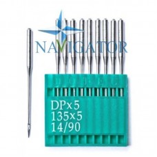 Промислові швейні голки Dotec DPx5, 135x5, 14/90 для прямострочних машин, середні та важкі тканини