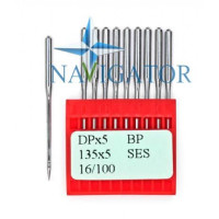 Промислові швейні голки Dotec DPx5, BP, 135x5 SES, 16/100 для прямострочних машин, легкі і середні тканини 