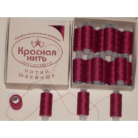 Нить малиновая № 30