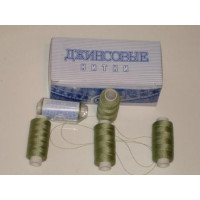 Нить джинсовая цвет зелёный, № 387